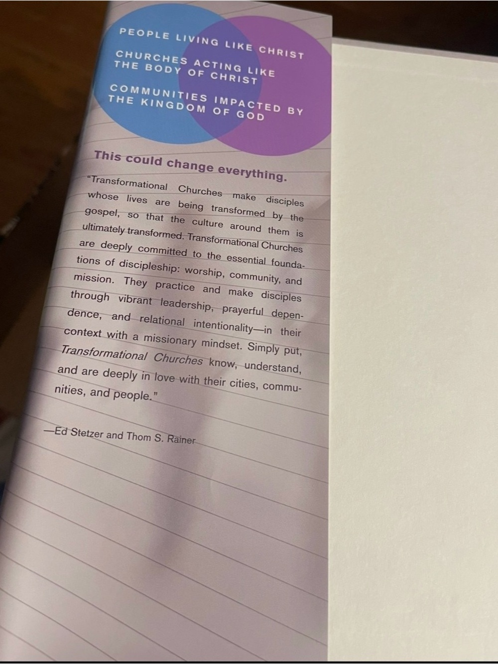 Transformational Church by Ed Stetzer & Thom S. Rainer